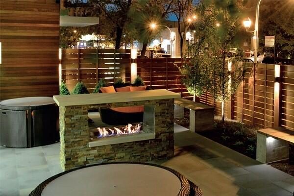 outdoor propane fireplace