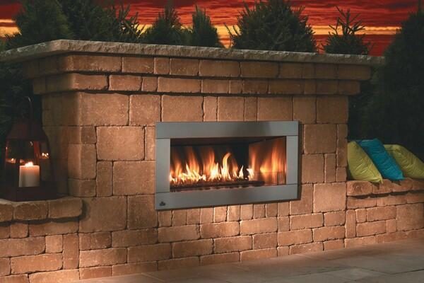 propane fire place outside